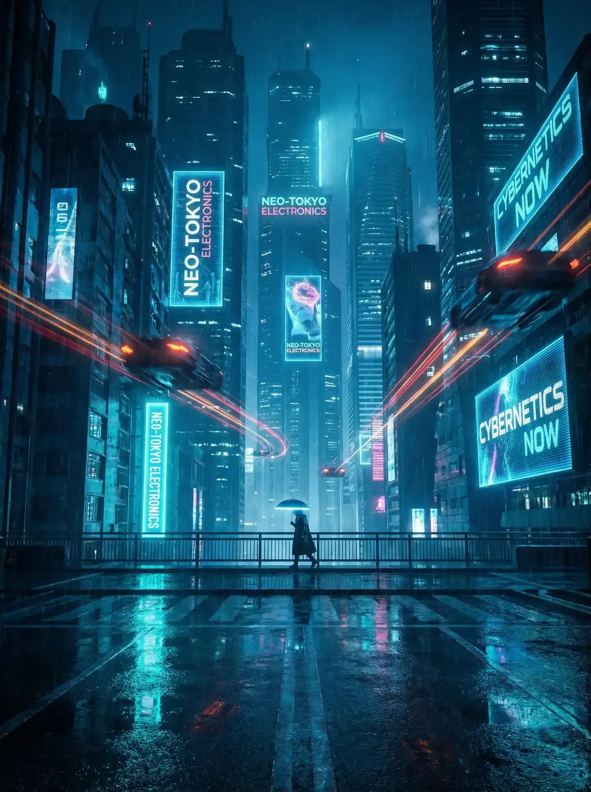 麻豆影视 - 赛博朋克都市夜景与飞行器